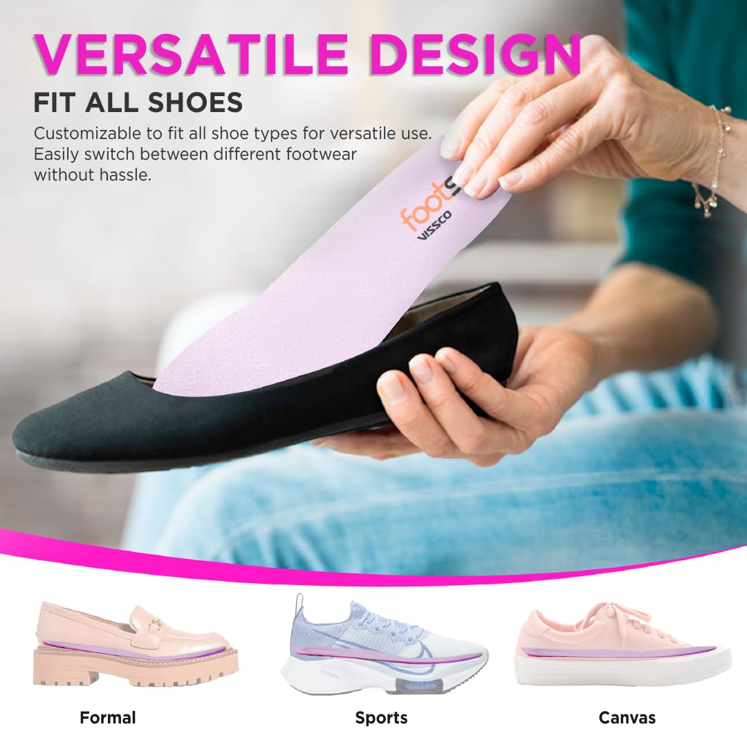 VISSCO FOOTSOL PREMIUM GEL INSOLES FOR ALL DAY COMFORT & PAIN RELIEF - FOR WOMEN ( SHOE SIZE 5-9)
