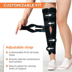 VISSCO KNEE STABLER - LONG 22" BRACE (BLACK)