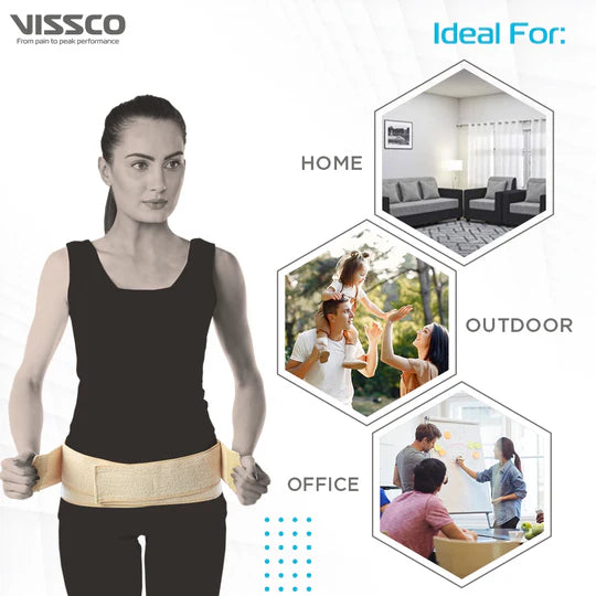 VISSCO ABDOMINAL MATERNITY BINDER FOR TONING OF ABDOMINAL MUSCLES (BEIGE)