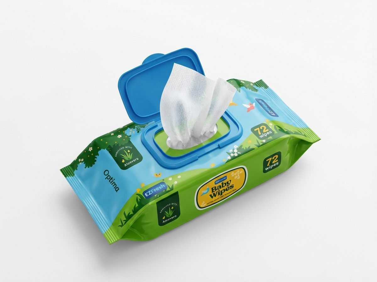 OPTIMA BABY WIPES WITH ALOE VERA (72 WIPES)