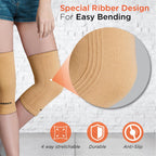 VISSCO TUBULAR ELASTIC KNEE CAP | MILD SUPPORT FOR FREE KNEE MOVEMENT (BEIGE)