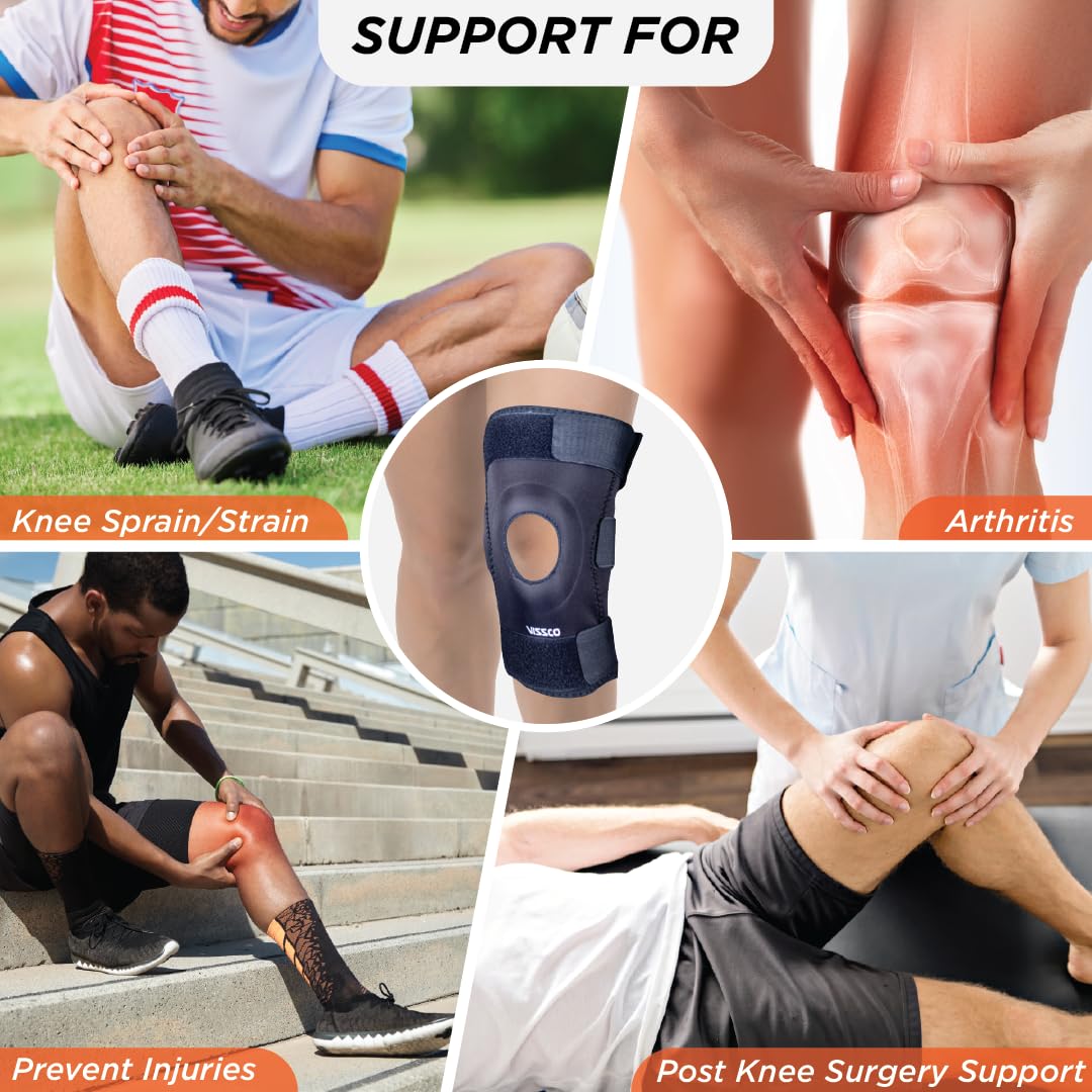 VISSCO FUNCTIONAL KNEE WRAP ( BLACK )