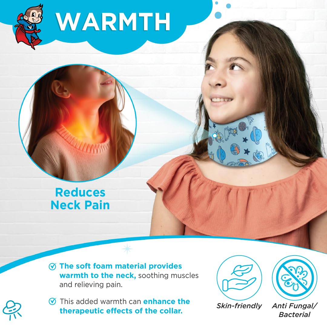 VISSCO CHAMP CERVICAL COLLAR FOR KIDS PROVIDES SUPPORT FROM NECK INJURIES