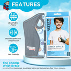 VISSCO CHAMP WRIST BRACE WITH SPLINT PROVIDES FIRM SUPPORT TO THE WRIST