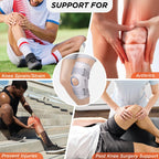 VISSCO NEOPRENE HINGED KNEE STABILIZER - GREY ( SINGLE PIECE)