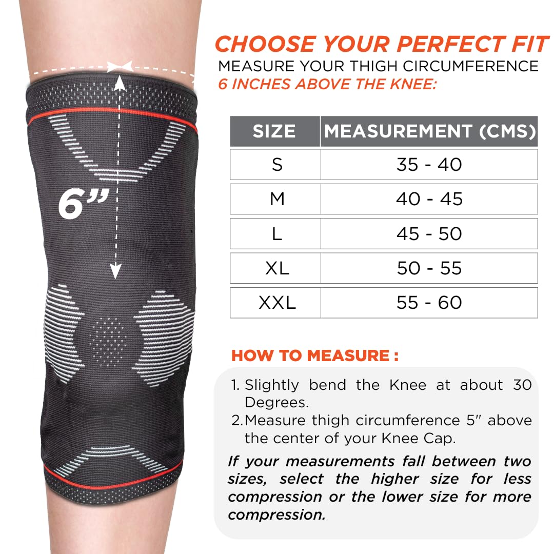 VISSCO PATELLA & LIGAMENT ASSISTED KNEE SUPPORT WITH SILICONE PRESSURE PAD (SINGLE PIECE)