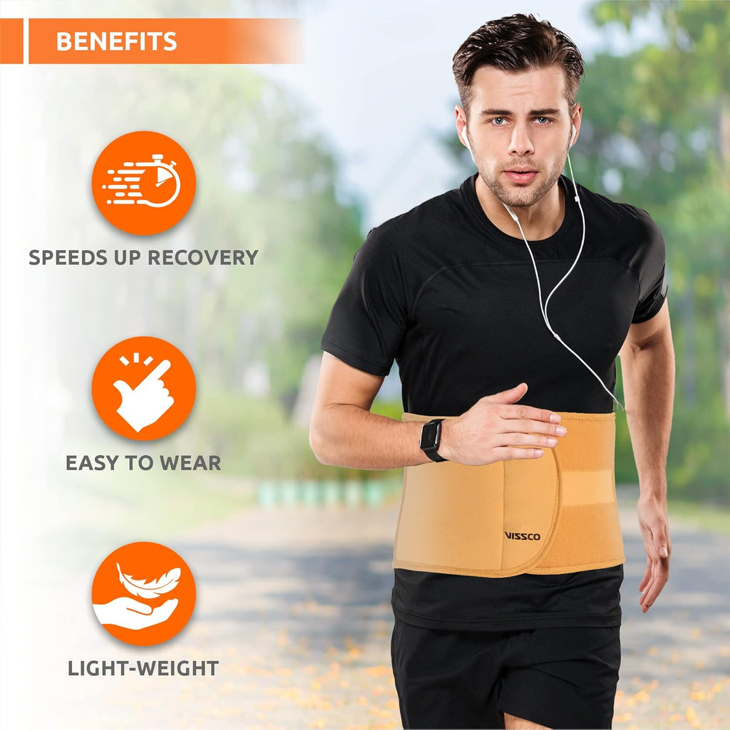 VISSCO ABDOMINAL BELT 8" SUPPORT THE WEAK ABDOMINAL MUSCLES TO RELIEF PAIN