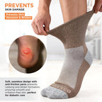 VISSCO DIABETIC SOCKS | COMFORTABLE TO MINIMIZE PRESSURE ON LEGS AND FEETS (GREY)