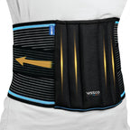 VISSCO LUMBOSET BELT(BASIC) - MILD SUPPORT | PROVIDES SUPPORT TO THE BACK (BLACK)