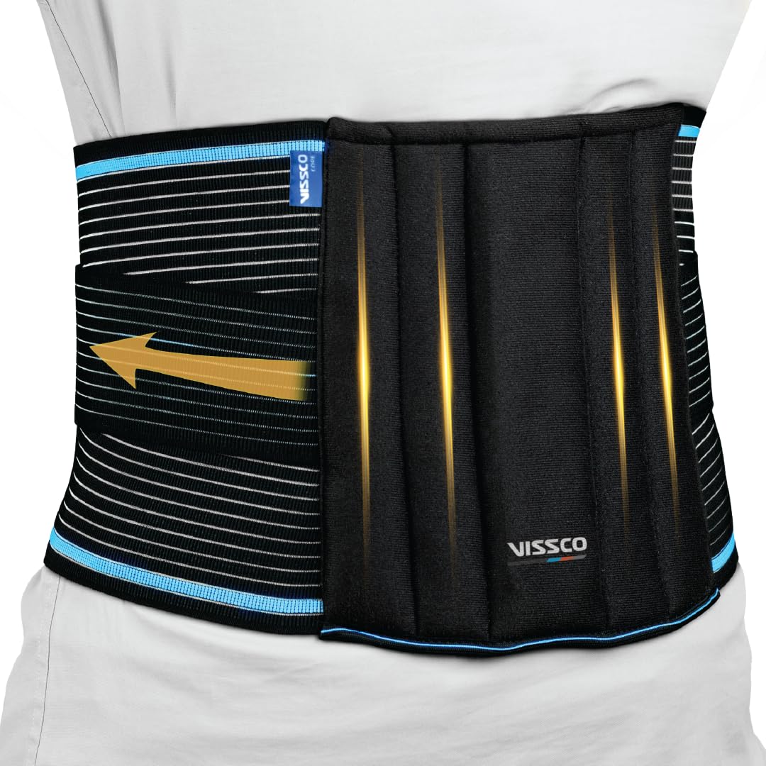 VISSCO LUMBOSET BELT(BASIC) - MILD SUPPORT | PROVIDES SUPPORT TO THE BACK (BLACK)