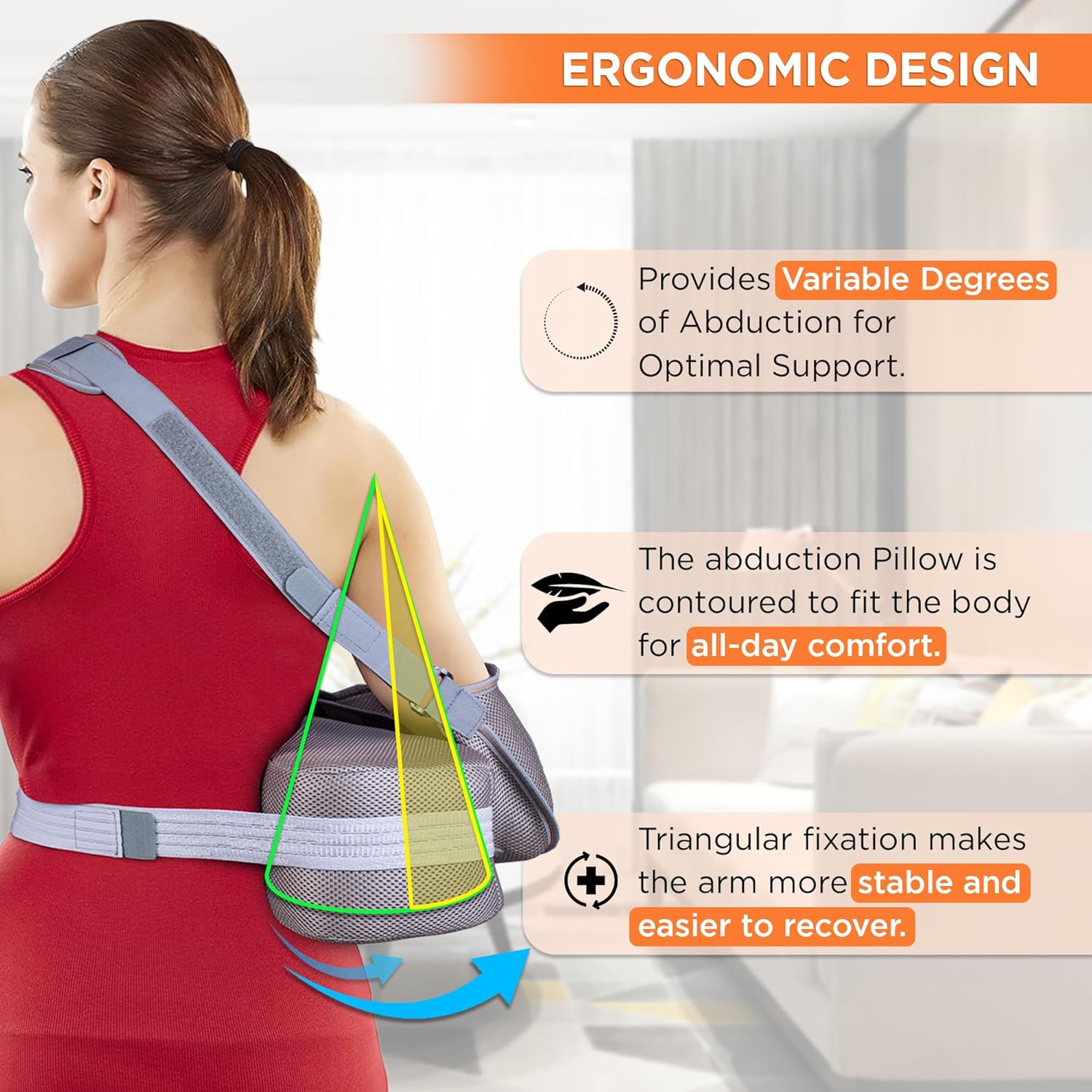 VISSCO SHOULDER ABDUCTION SUPPORT WITH PILLOW AND FOAM BALL