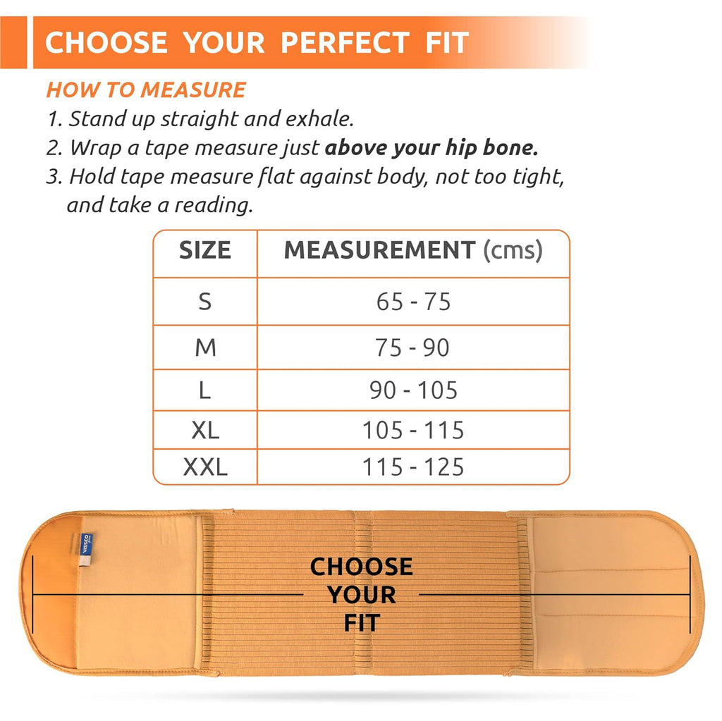 VISSCO ABDOMINAL BELT 8" SUPPORT THE WEAK ABDOMINAL MUSCLES TO RELIEF PAIN