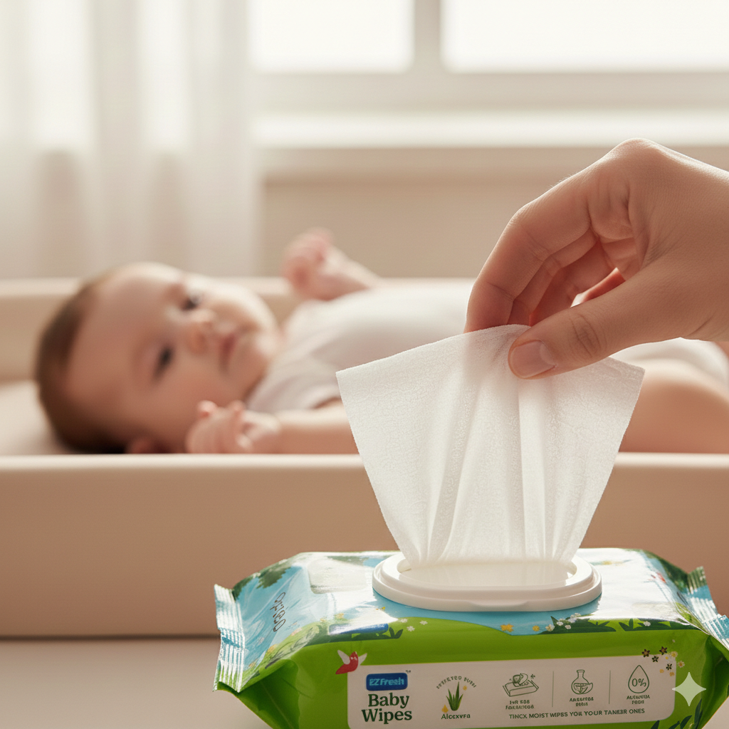 OPTIMA BABY WIPES WITH ALOE VERA (72 WIPES)