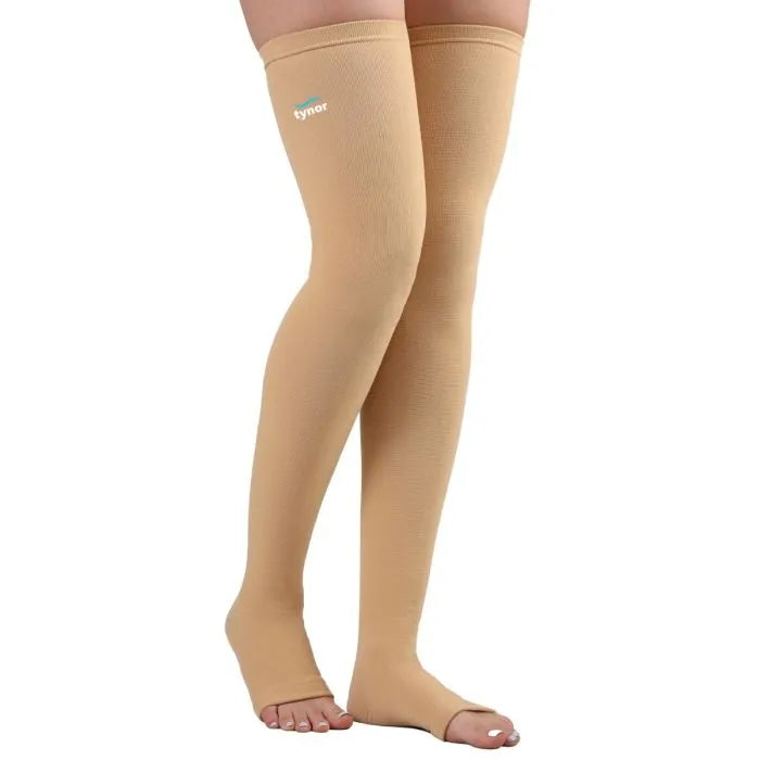 TYNOR COMPRESSION STOCKINGS MID THIGH CLASSIC (PAIR)  ( I-15 )