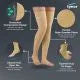 TYNOR COMPRESSION STOCKINGS MID THIGH CLASSIC (PAIR)  ( I-15 )