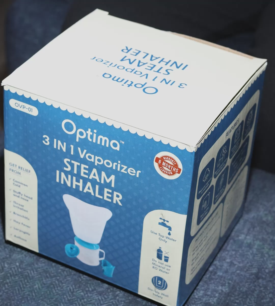OPTIMA 3-IN-1 VAPORIZER STEAM INHALER FOR COLD